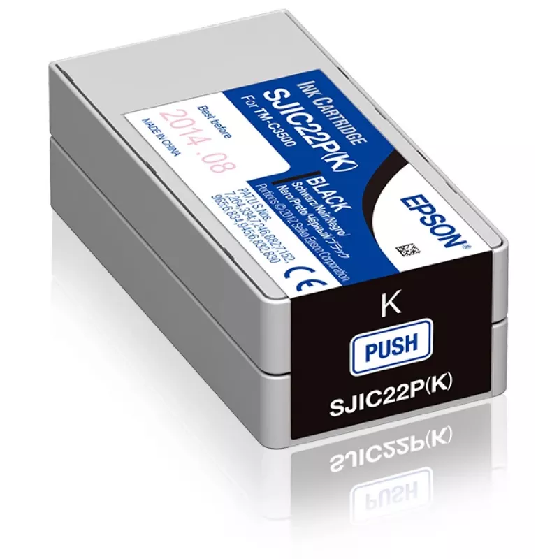 Epson SJIC22P(K): Rašalo kasetė ColorWorks C3500 (Juoda)