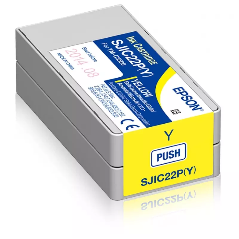 Epson SJIC22P(Y): Rašalo kasetė, skirta ColorWorks C3500 (geltona)