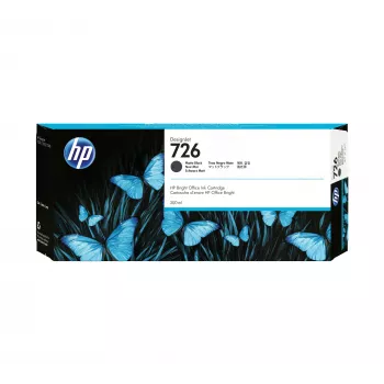HP 726 300 ml matinės juodos spalvos DesignJet rašalo kasetė