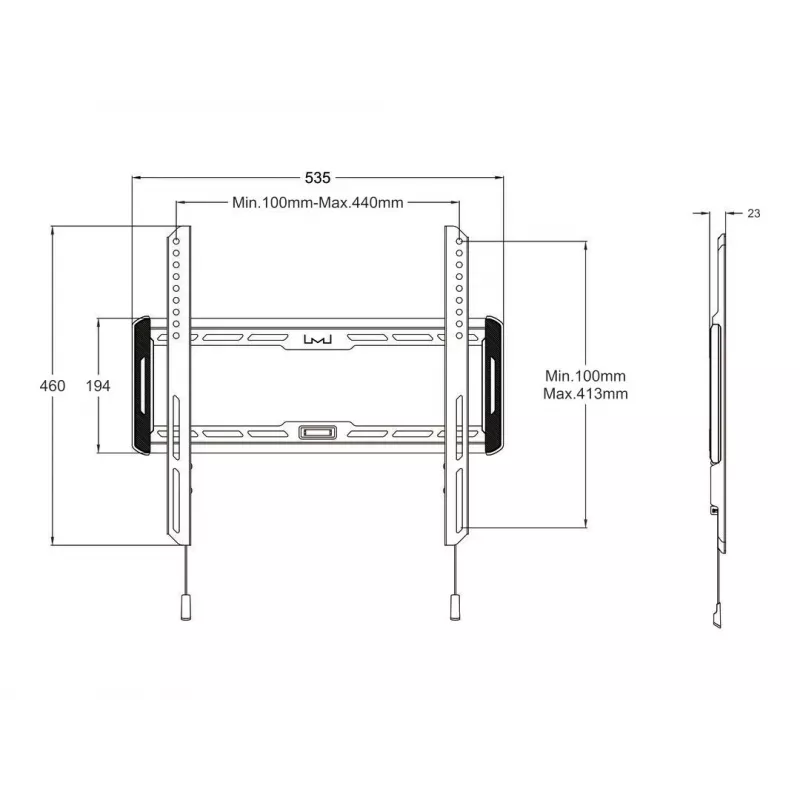 Multibrackets M Universal Wallmount Fixed Medium Juoda