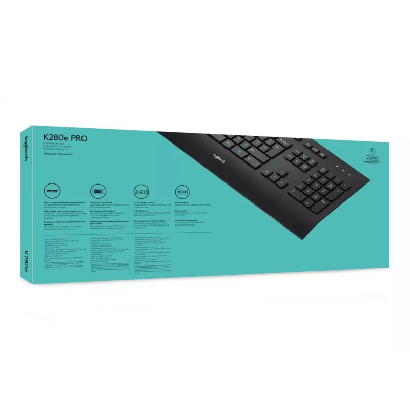 LOGITECH Laidinė klaviatūra K280e - Qwerty Us Int'l