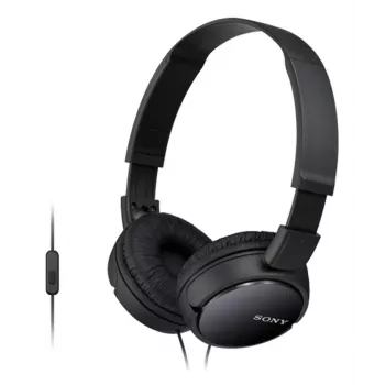 Sony MDR-ZX110AP, laidinis, 12 - 22000 Hz, skambučiams/muzikai, 120 g, ausinės, juodos