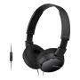 Sony MDR-ZX110AP, laidinis, 12 - 22000 Hz, skambučiams/muzikai, 120 g, ausinės, juodos