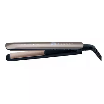 Plaukų tiesintuvas Remington S8590 – keraminės plokštės, 11 cm, 160–230 °C, 5 šilumos lygiai, šilta bronza