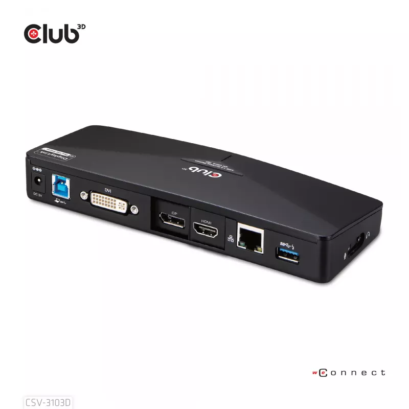CLUB3D CSV-3103D „The Club 3D“ universali USB 3.1 Gen 1 UHD 4K dokų stotelė su DisplayLink™