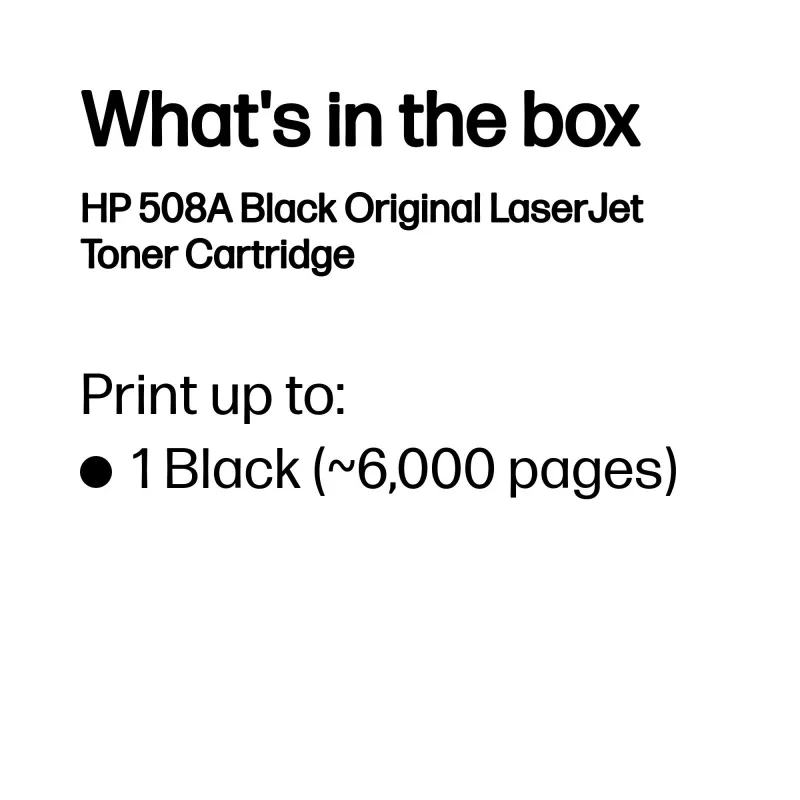 Tonerio kasetė HP 508A juoda CF360A 6000 puslapių