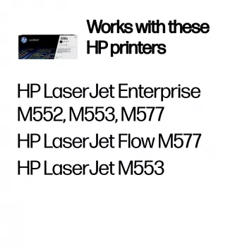 HP 508X didelės išeigos juodas originalus LaserJet kasečių toneris, 12500 puslapių, juoda, 1 vnt.