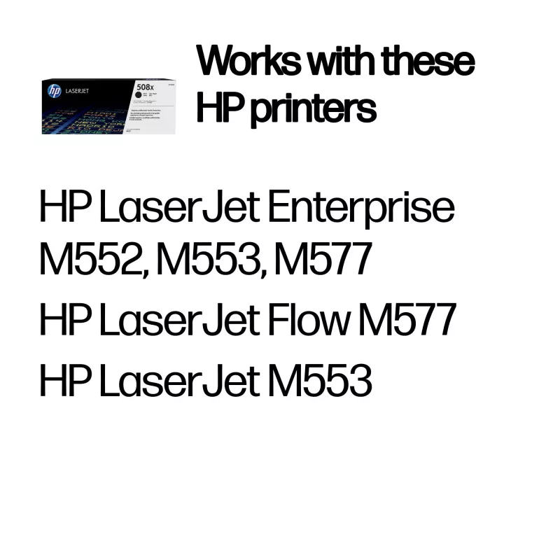 HP 508X didelės išeigos juodas originalus LaserJet kasečių toneris, 12500 puslapių, juoda, 1 vnt.