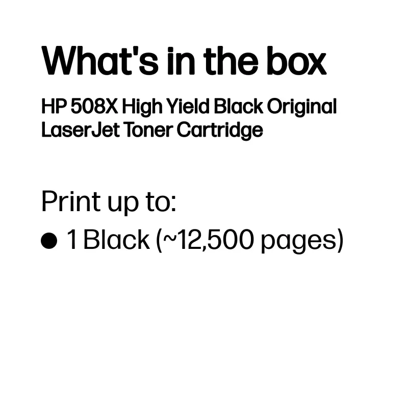 HP 508X didelės išeigos juodas originalus LaserJet kasečių toneris, 12500 puslapių, juoda, 1 vnt.