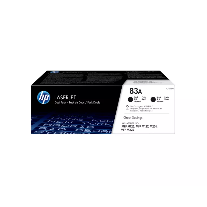 HP 83A 2 vnt. juodos Originalios LaserJet tonerio kasetės