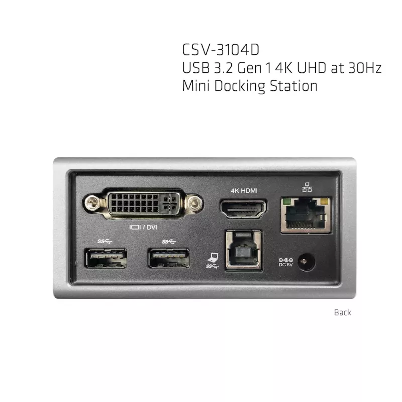 CLUB3D USB 3.2 Gen 1 4K UHD 30Hz Mini Dock stotelė itin plono dizaino
