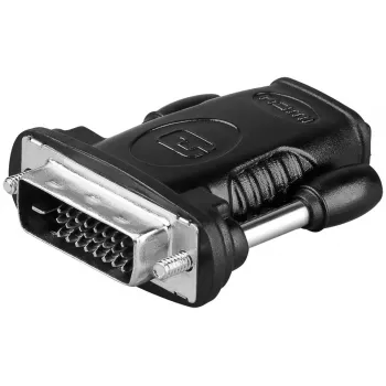 Laidų jungčių adapteris HDMI 19 kontaktų F į DVI-D 24+1 kontaktų M Goobay 68482