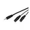 Audio kabelis Goobay AVK 317-020 0,2 m 3,5 mm 2 x 3,5 mm Juoda
