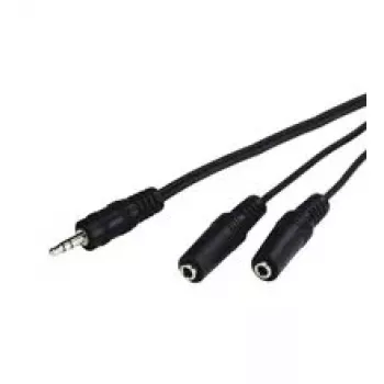 Audio kabelis Goobay AVK 317-020 0,2 m 3,5 mm 2 x 3,5 mm Juoda