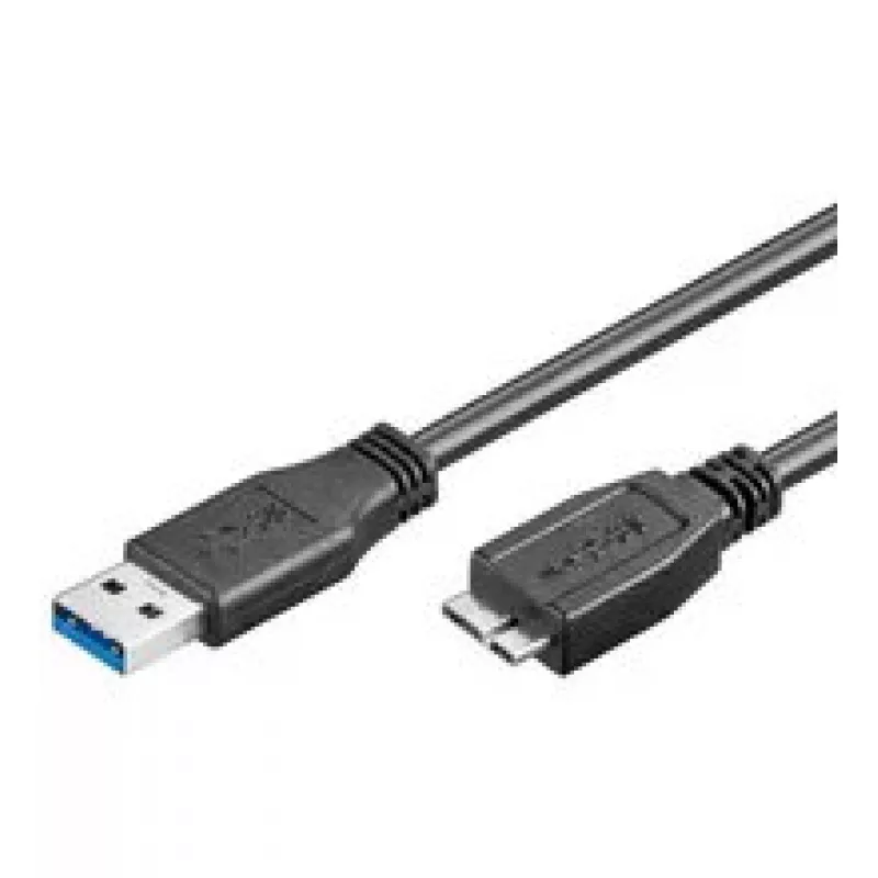 USB kabelis Goobay 1 m USB 3.0 A/micro-B juodas