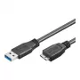 USB kabelis Goobay 1 m USB 3.0 A/micro-B juodas