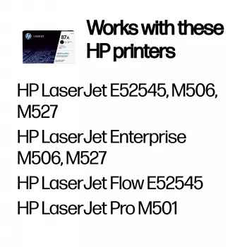 Toneras HP 87A juodas originalus LaserJet 8550 puslapių juodas