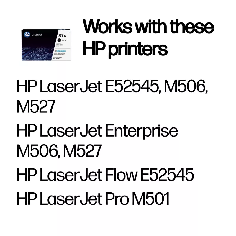 Toneras HP 87A juodas originalus LaserJet 8550 puslapių juodas
