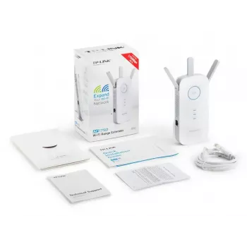 TP-LINK Extender RE450 802.11ac, 2,4 GHz / 5 GHz, 450+1300 Mbit/s, 10/100/1000 Mbit/s, Ethernet LAN (RJ-45) 1 prievadas, antenos tipas: 3 išorinės
