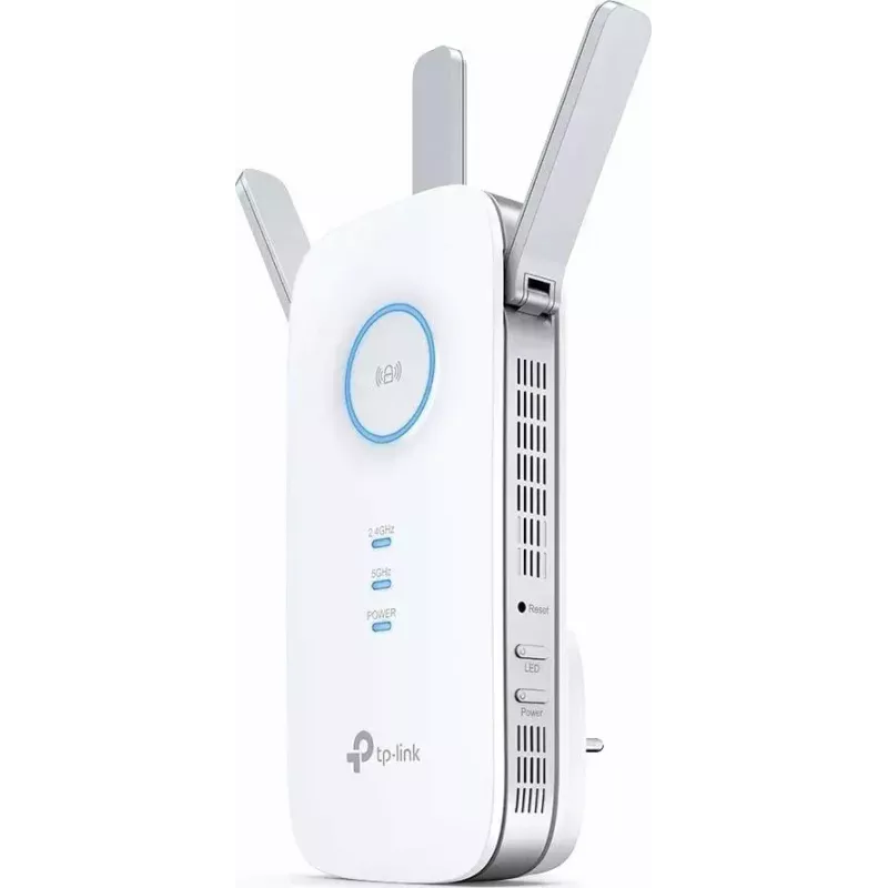 TP-LINK Extender RE450 802.11ac, 2,4 GHz / 5 GHz, 450+1300 Mbit/s, 10/100/1000 Mbit/s, Ethernet LAN (RJ-45) 1 prievadas, antenos tipas: 3 išorinės