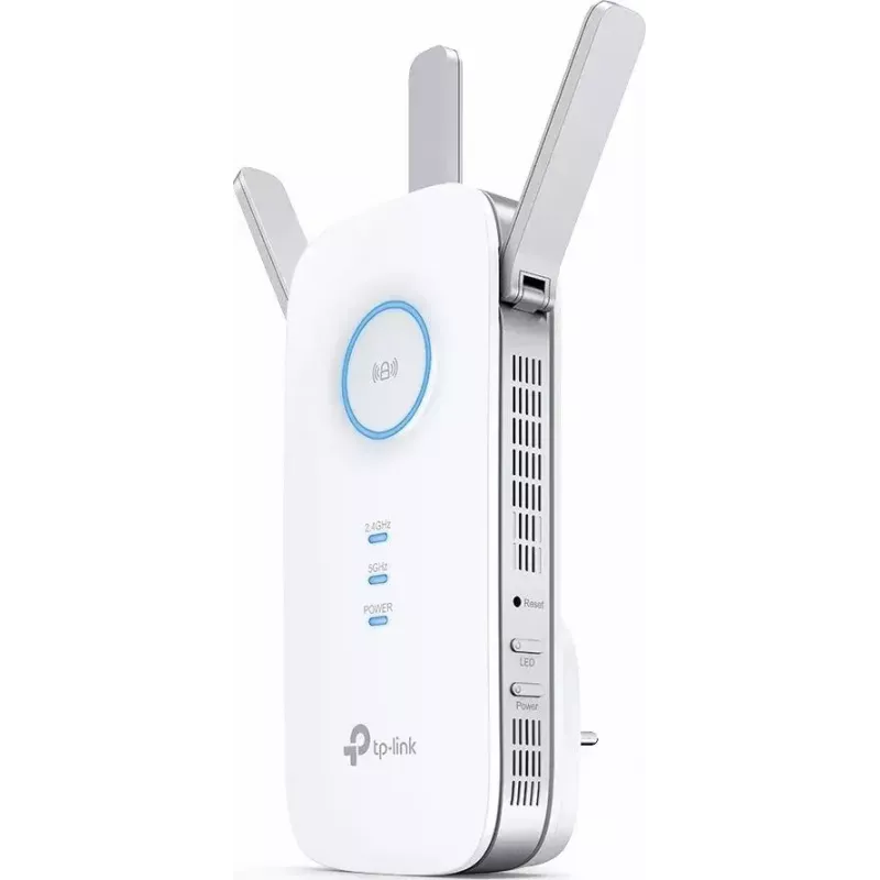 TP-LINK Extender RE450 802.11ac, 2,4 GHz / 5 GHz, 450+1300 Mbit/s, 10/100/1000 Mbit/s, Ethernet LAN (RJ-45) 1 prievadas, antenos tipas: 3 išorinės