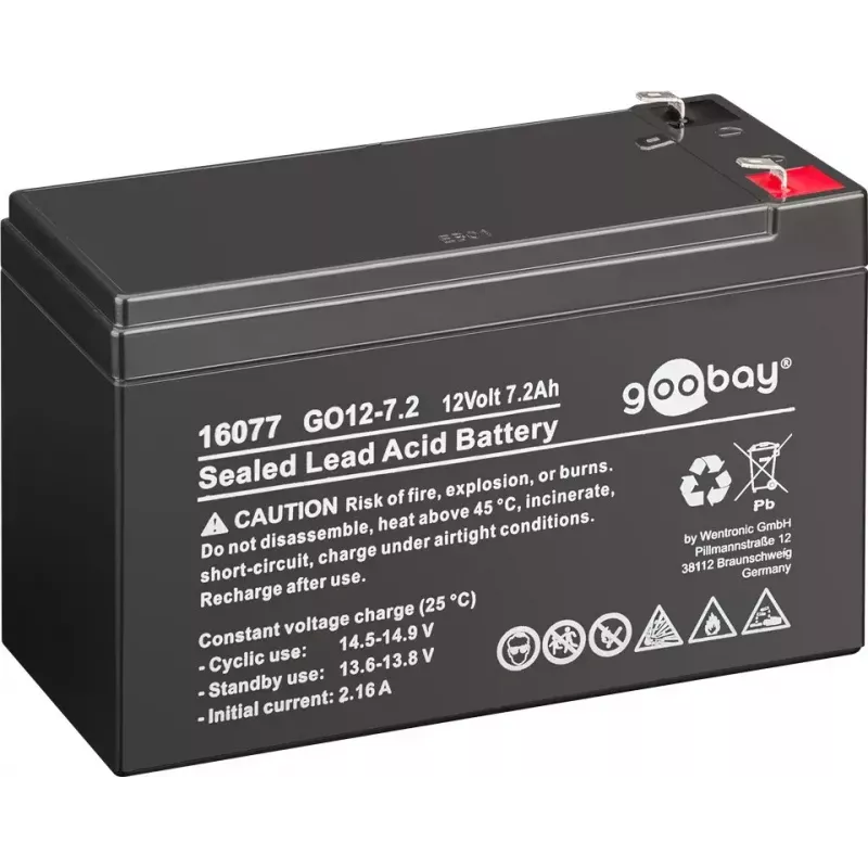 Baterija Sandari Švino Rūgšties Goobay GO12-7.2 7200 mAh 12 V