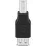 Goobay USB 2.0 vyriškas Tipas B USB 2.0 moteriškas Tipas A juodas