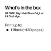 HP 302XL didelės išeigos juoda originali rašalo kasetė, juoda, 1 vnt., 430 puslapių