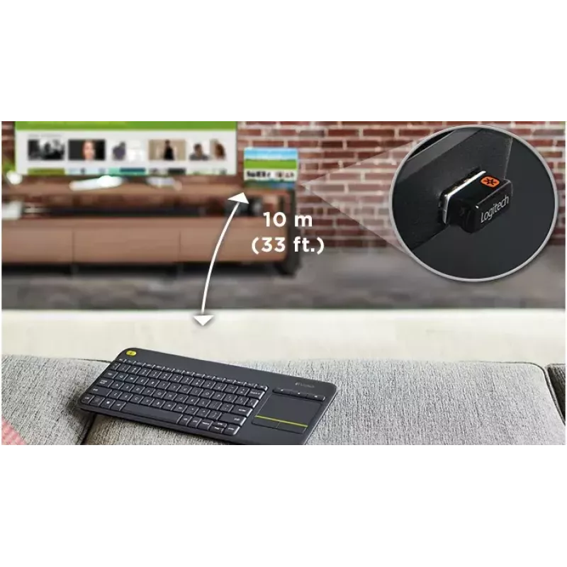 Belaidė jutiklinė klaviatūra Logitech K400 Plus