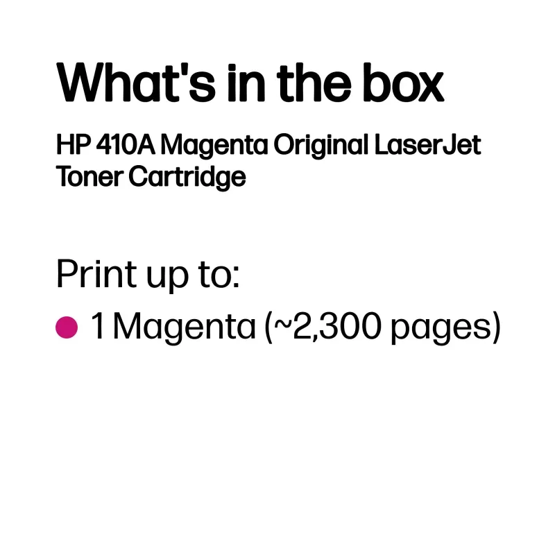 Kasetė su toneriu HP Magenta 410A CF413A 2300 puslapių
