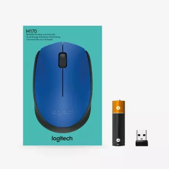 Logitech M174 pelė RF belaidė optinė 1000 DPI, mėlyna