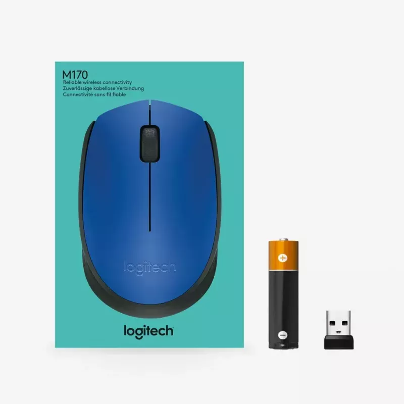 Logitech M174 pelė RF belaidė optinė 1000 DPI, mėlyna
