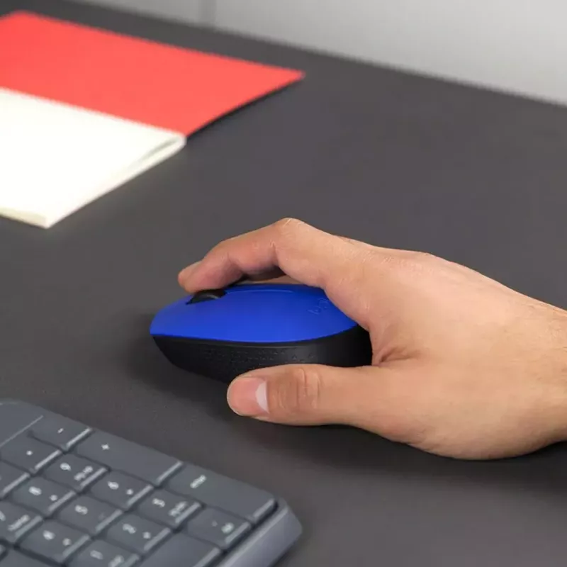 Logitech M174 pelė RF belaidė optinė 1000 DPI, mėlyna