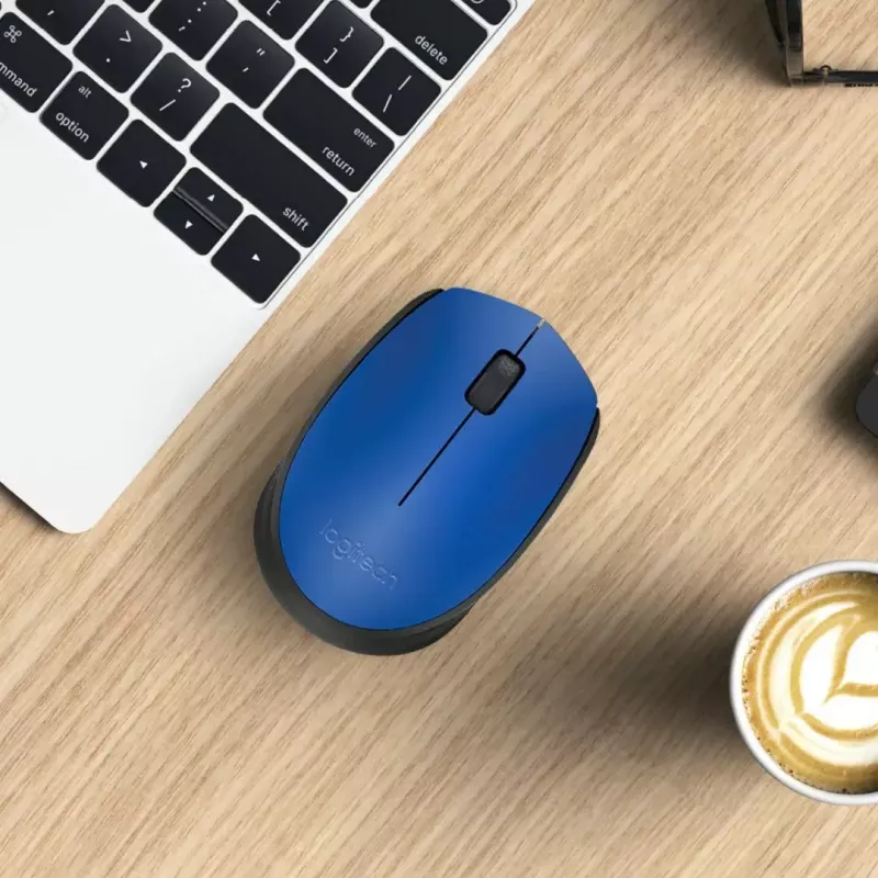 Logitech M174 pelė RF belaidė optinė 1000 DPI, mėlyna