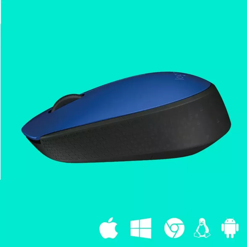 Logitech M174 pelė RF belaidė optinė 1000 DPI, mėlyna