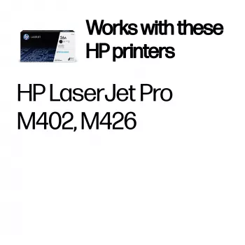 HP 26A Original LaserJet juodas kasetė, 3100 puslapių, juoda, 1 vnt.