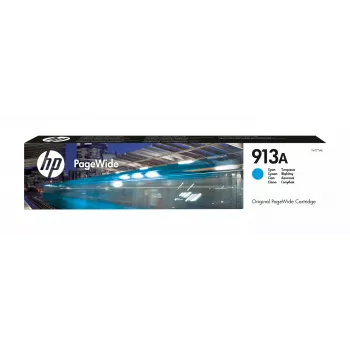 HP 913A Žydra originali PageWide kasetė, cianas, 1 vnt., 3000 puslapių