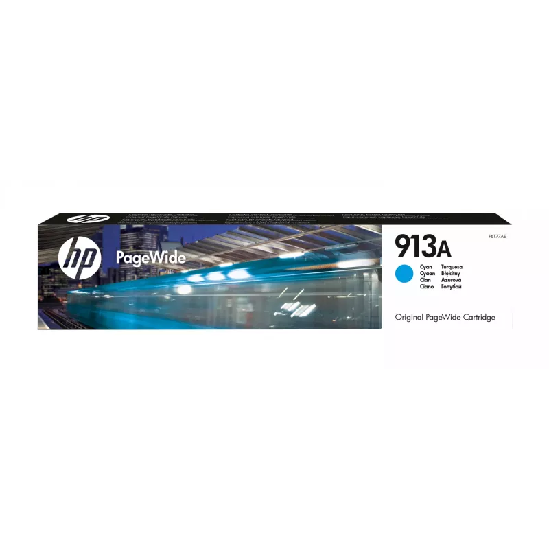 HP 913A Žydra originali PageWide kasetė, cianas, 1 vnt., 3000 puslapių