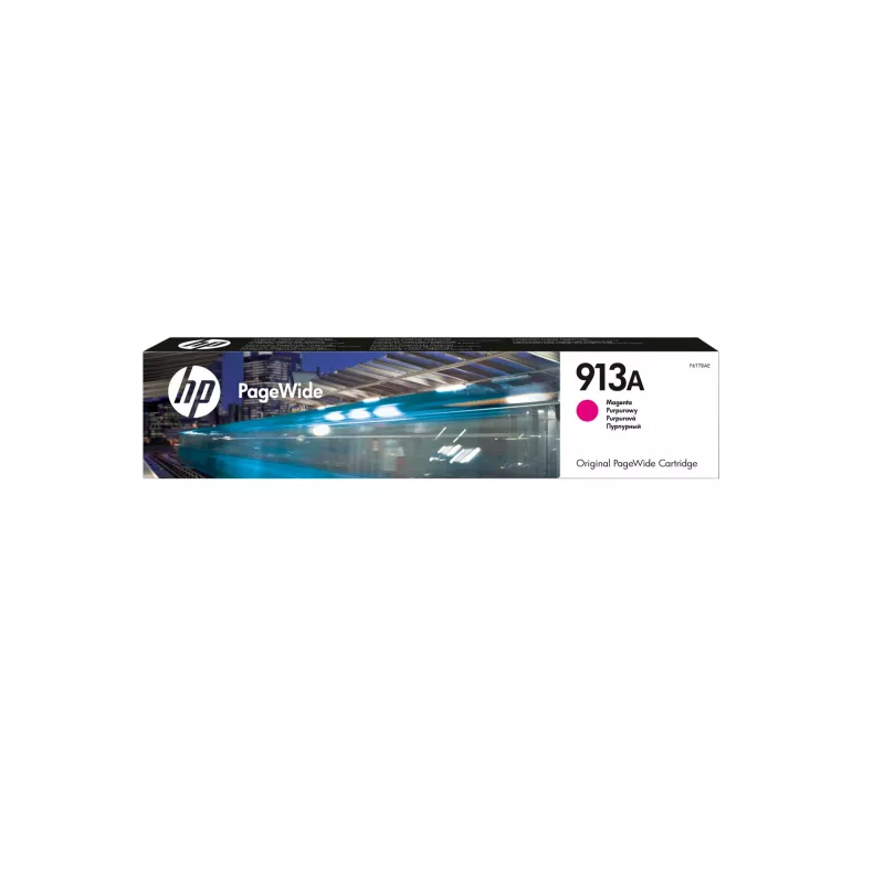 HP 913A Purpurinė Originali PageWide kasetė, Purpurinė, 1 vnt., 3000 puslapių