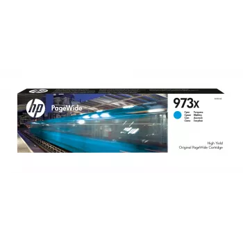 HP 973X didelės išeigos Žydra originali PageWide kasetė, Žydra, 1 vnt., 7000 puslapių