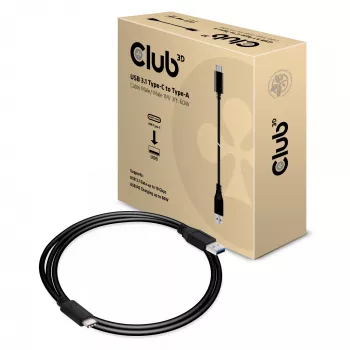 CLUB3D USB 3.1 Type-C į A tipo kabelis 10Gbps PD 60W M/M 1m/3.28ft