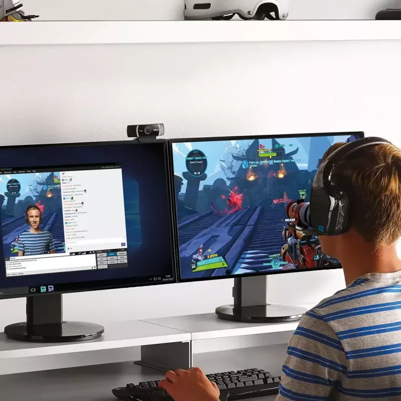 Logitech C922 1920 x 1080 pikselių USB juoda internetinė kamera