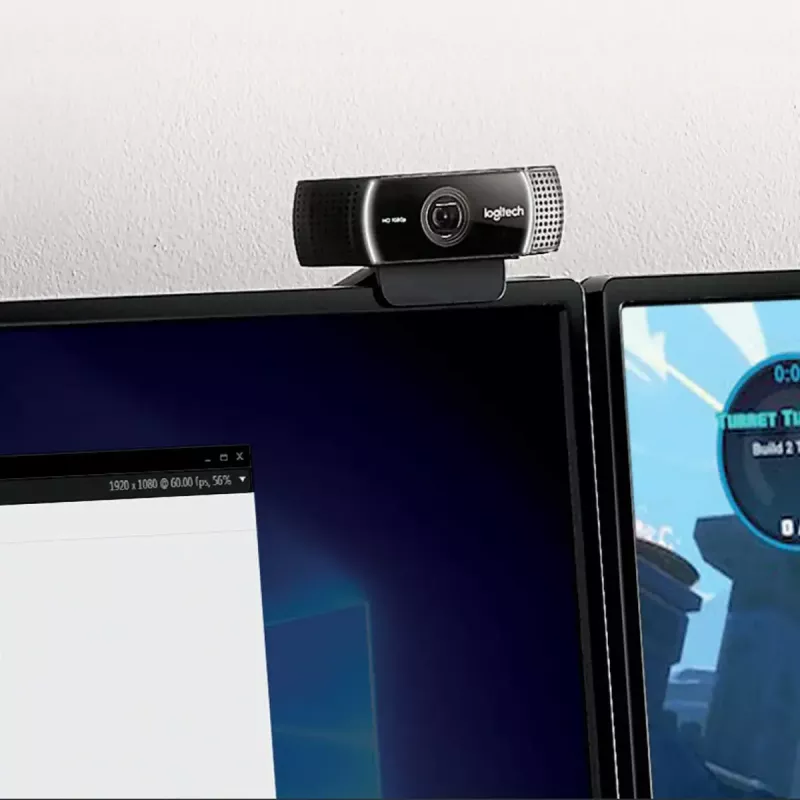 Logitech C922 1920 x 1080 pikselių USB juoda internetinė kamera