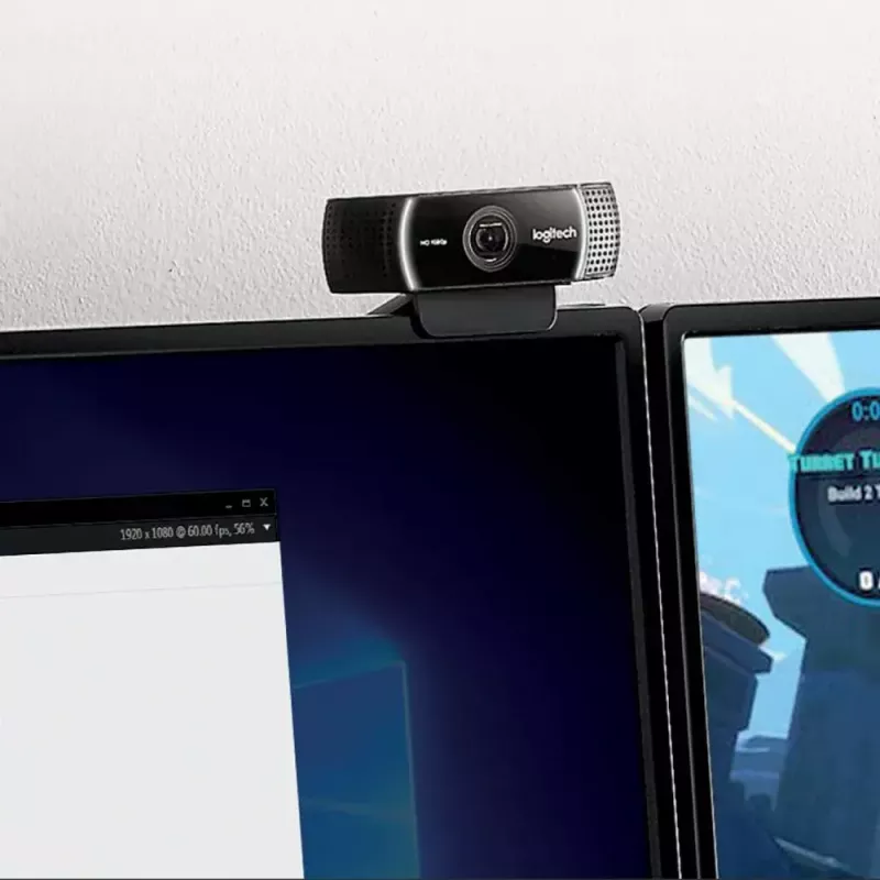 Logitech C922 1920 x 1080 pikselių USB juoda internetinė kamera