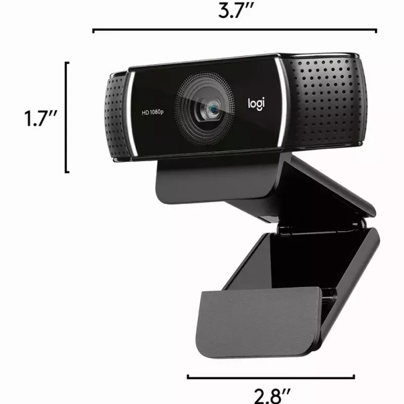 Logitech C922 1920 x 1080 pikselių USB juoda internetinė kamera