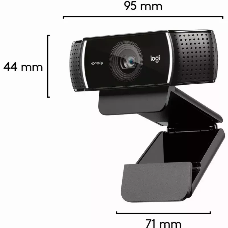 Logitech C922 1920 x 1080 pikselių USB juoda internetinė kamera