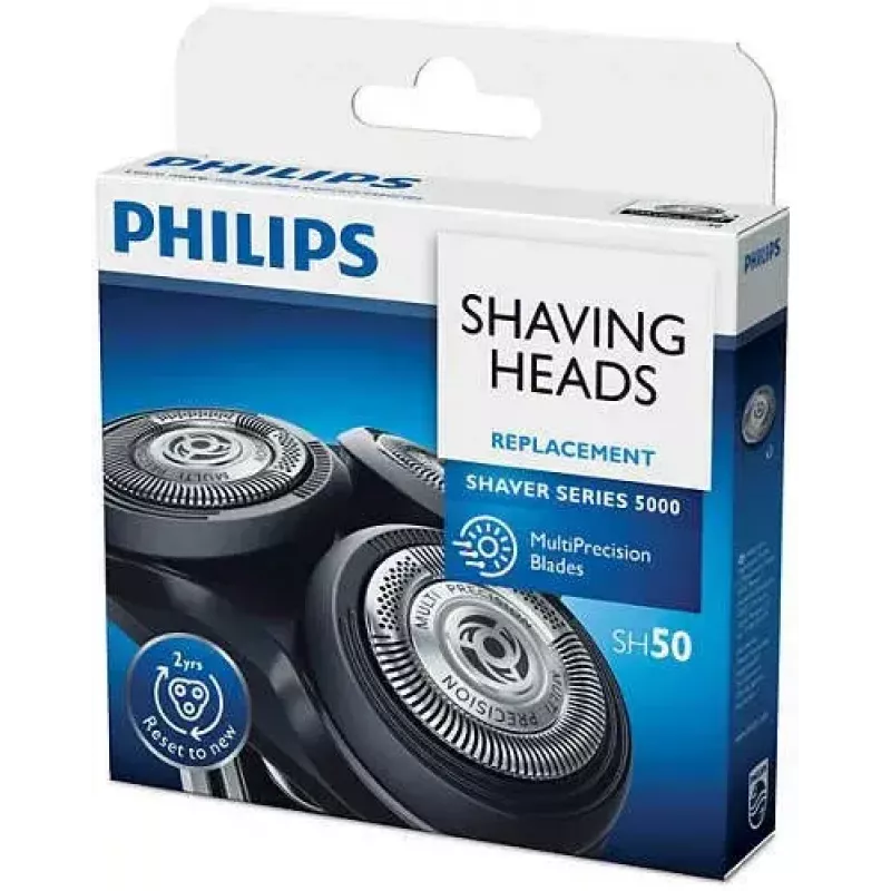 Atsarginės elektrinės skutimosi galvutės Philips SHAVER Series 5000 SH50/50, 3 galvutės, chromuotos