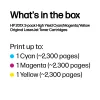 HP 201X 3 vnt. didelės talpos žalsvai mėlyna/magenta/geltona originalūs LaserJet tonerio kasetės