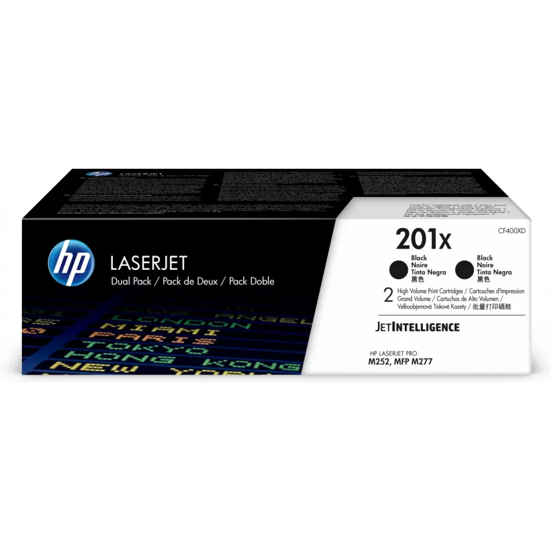 HP 201X 2 vnt. didelės talpos juodi originalūs LaserJet tonerio kasetės