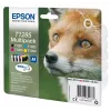Epson Fox kelių pakuočių rinkinys 4 spalvų T1285 DURABrite Ultra rašalas, juodas, žydras, purpurinis, geltonas, 5,9 ml, 3,5 ml, 1 vnt., kelių pakuočių rinkinys